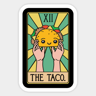 The Taco Tarot Card Funny Sticker